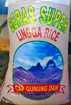 Beras Super Lingga Rice Cap Gunung Daik