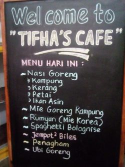 Menu di Tifha's cafe