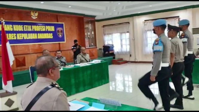 SI Propam Polres Kepulauan Anambas Laksanakan Sidang Komisi Kode Etik Profesi Polri di Polresta Tanjungpinang